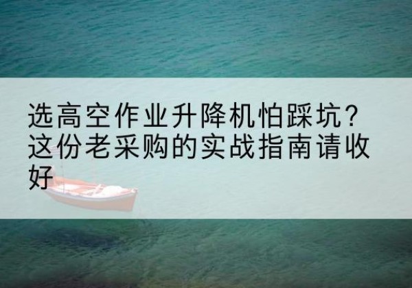 迎江高空作业升降机厂家推荐-选高空作业升降机怕踩坑？这份老采购的实战指南请收好